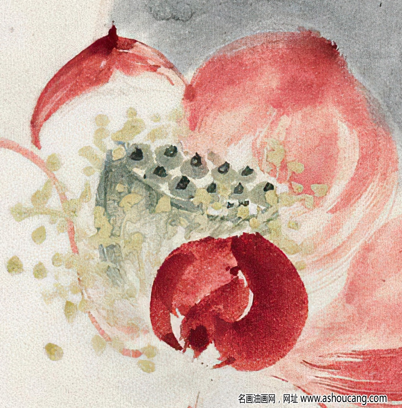 張大千作品_荷花_爰翁大風(fēng)堂遣興_高清大圖下載