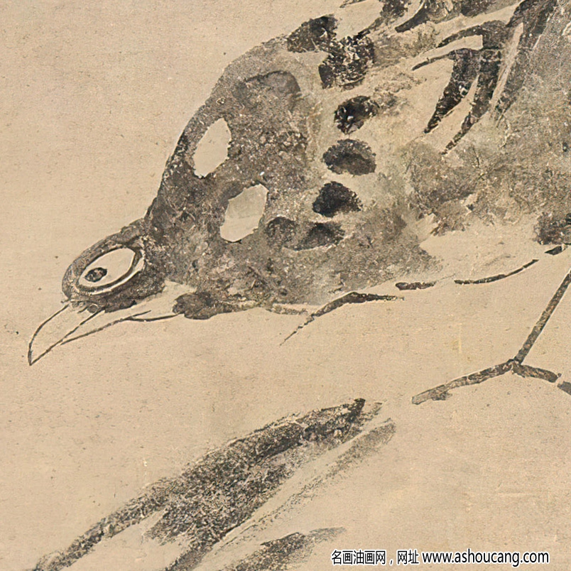 八大山人國(guó)畫作品 鳥石圖 高清下載