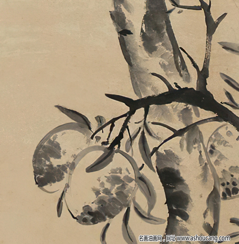 八大山人國(guó)畫作品 雙禽圖 高清下載