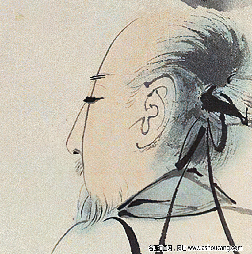 張大千國畫_高士圖_己亥四月作_高清大圖下載