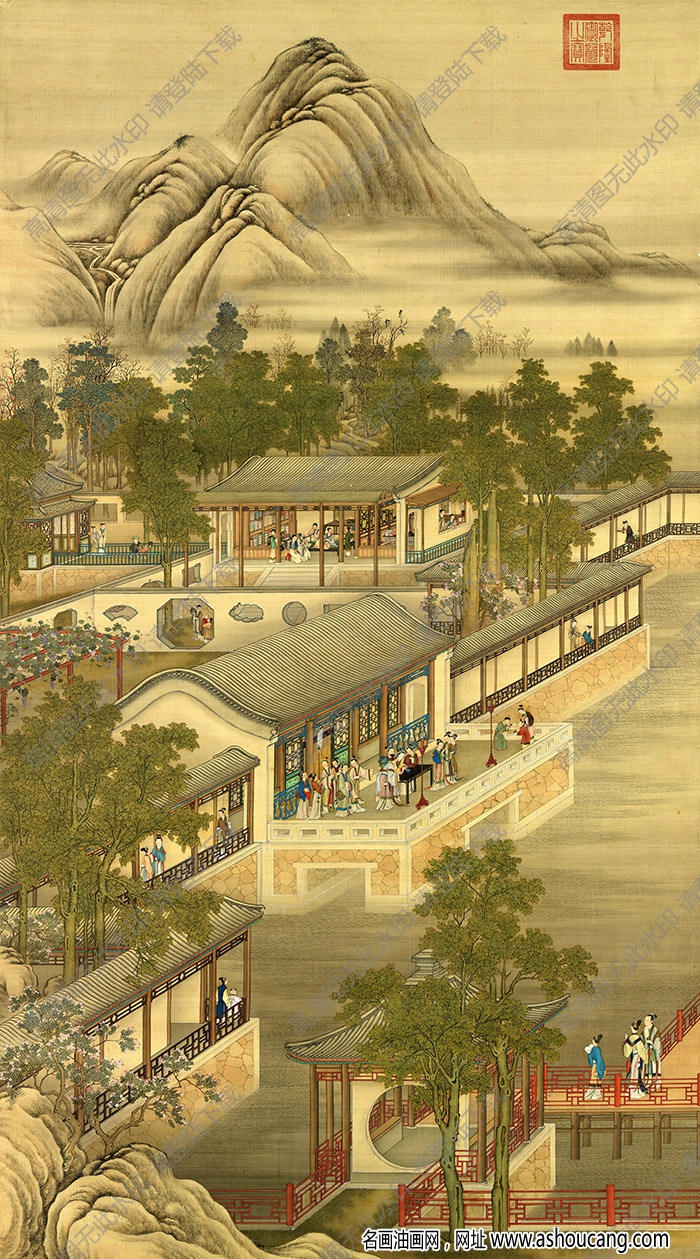 清畫院 十二月月令圖07七月 高清大圖下載