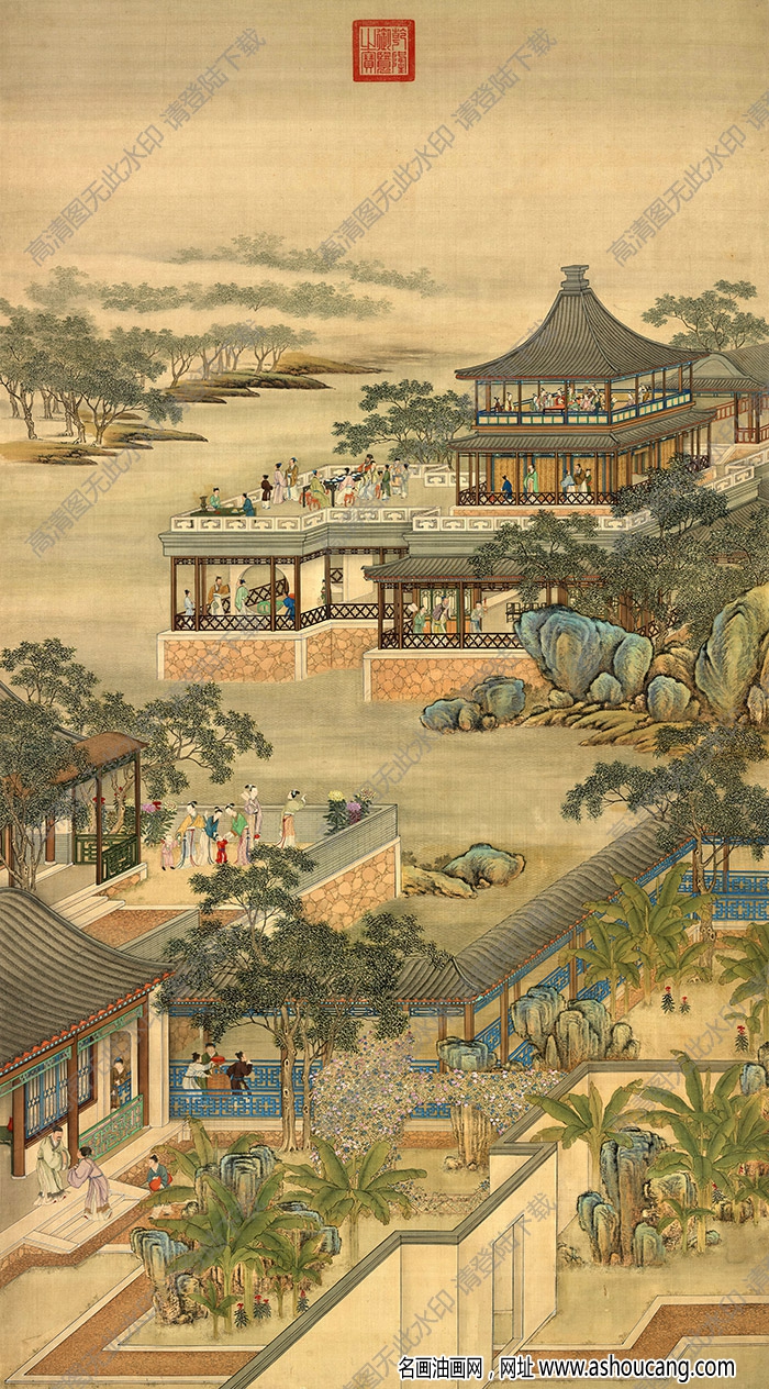 清畫院 十二月月令圖08八月 高清大圖下載
