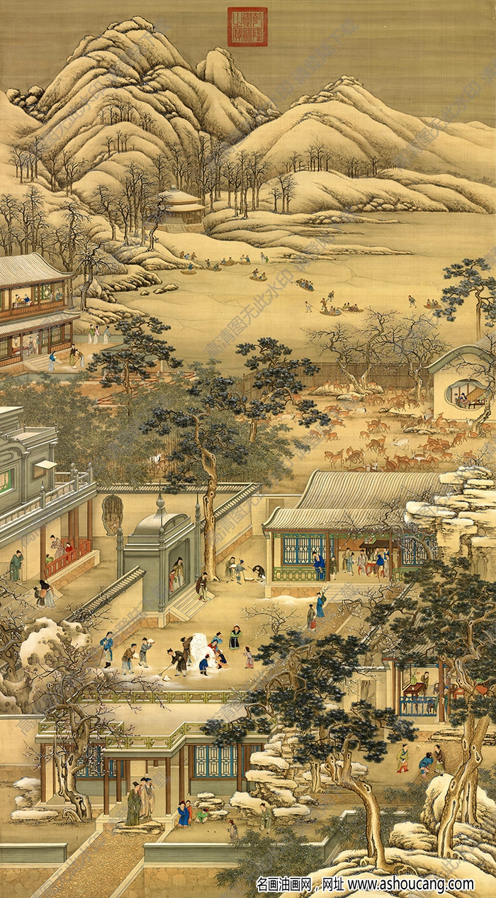 清畫院 十二月月令圖12十二月 高清大圖下載