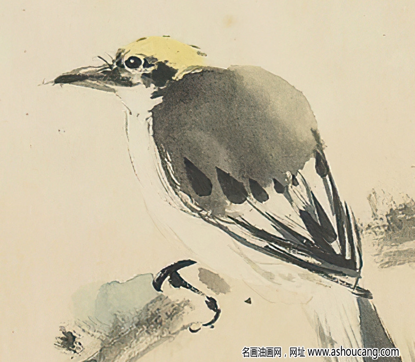 張大千國畫16 紅葉花鳥圖 枯槎已覺秋風(fēng)勁 高清圖片下載