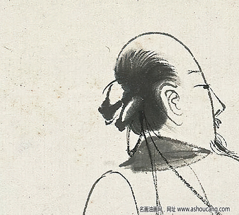 張大千國畫_高士圖_李白行吟圖_高清圖片下載