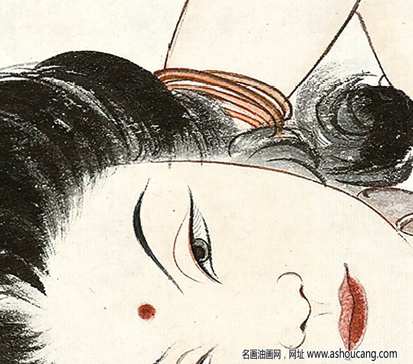 張大千國畫作品_天竺女郎_高清大圖下載